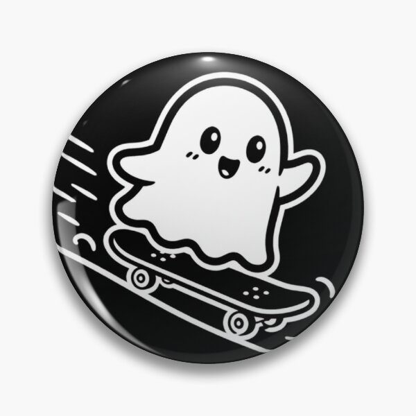 Item preview, Cute Ghost Riding Skateboard Downhill – Funny Kawaii Skater designed and sold by SakuraHQ.