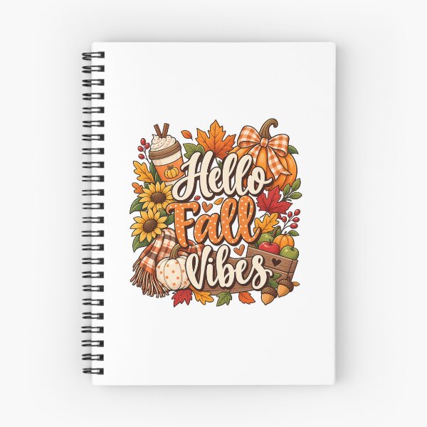 Item preview, Hello Fall Vibes – Cute Cozy Autumn Pumpkin & Coffee Design designed and sold by afr-saad.