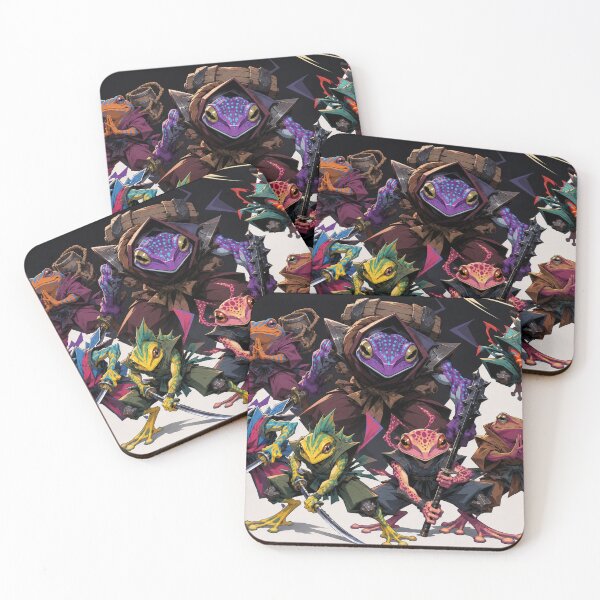 Item preview, Amphibian Ninjas in Neon Visions designed and sold by SabaMirzique.