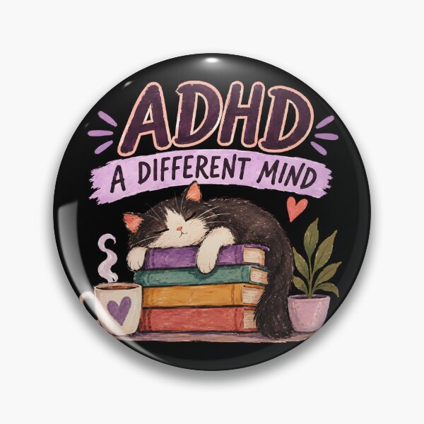 Item preview, ADHD A Different Mind cute cozzy Cat Lover Quote designed and sold by Marti’s Shop Corner.