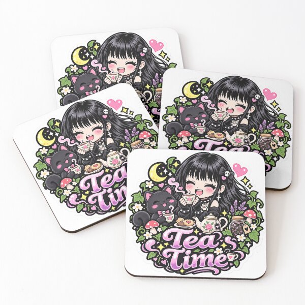 Item preview, Goth Cottagecore Girl Tea Time designed and sold by AnnekeJordaan.
