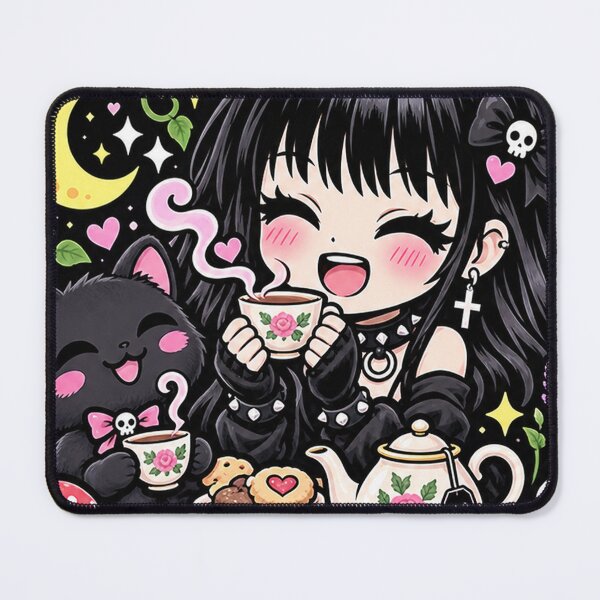 Item preview, Goth Cottagecore Girl Tea Time designed and sold by AnnekeJordaan.