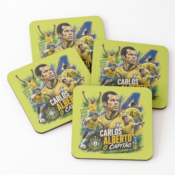 Item preview, Carlos Alberto Brazil Legend – O Capitão Retro Football Art designed and sold by FutureTraveller.