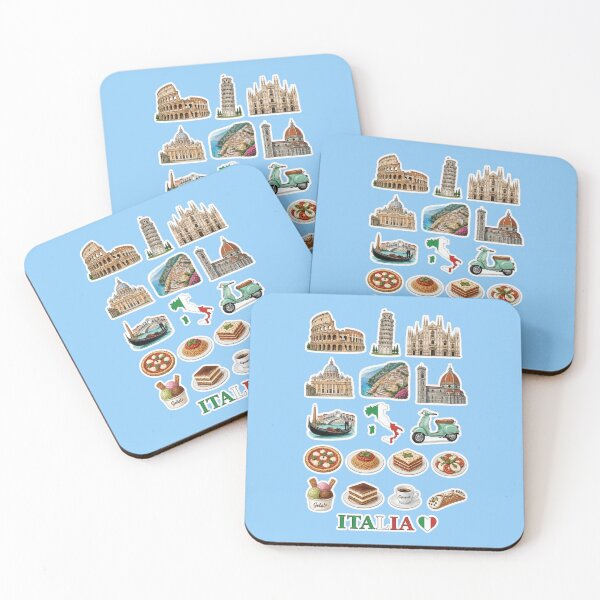 Item preview, Ultimate Italy Travel & Culture Sticker Pack - Landmarks, Food, Vespa designed and sold by Yasmine Mohammed.
