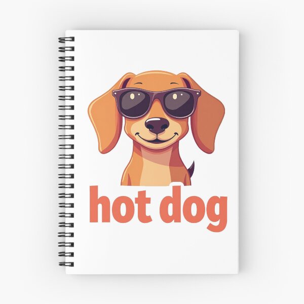 Item preview, Cool dachshund wearing sunglasses with hot dog text designed and sold by Prints by Mat.