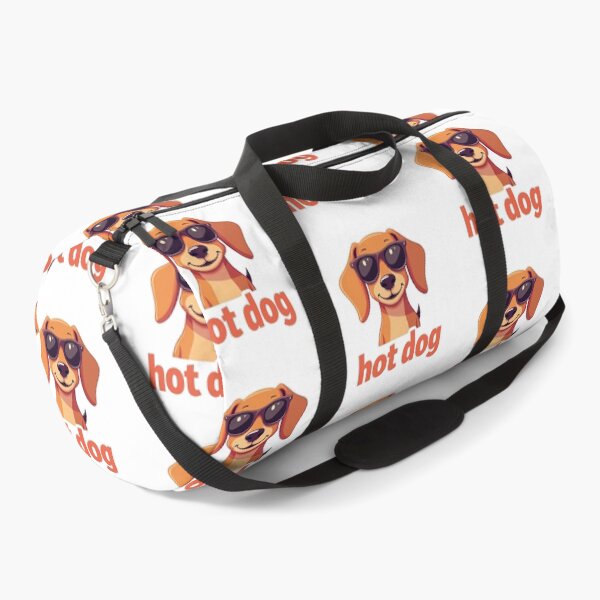 Item preview, Cool dachshund wearing sunglasses with hot dog text designed and sold by Prints by Mat.