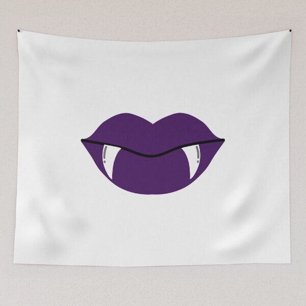 Item preview, Purple Vampire Lips with Fangs Halloween Design designed and sold by Tanapan2529.
