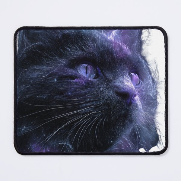 Item preview, Majestic Cosmic Galaxy Black Cat Portrait designed and sold by LC&LCPlatform.