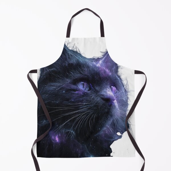 Item preview, Majestic Cosmic Galaxy Black Cat Portrait designed and sold by LC&LCPlatform.