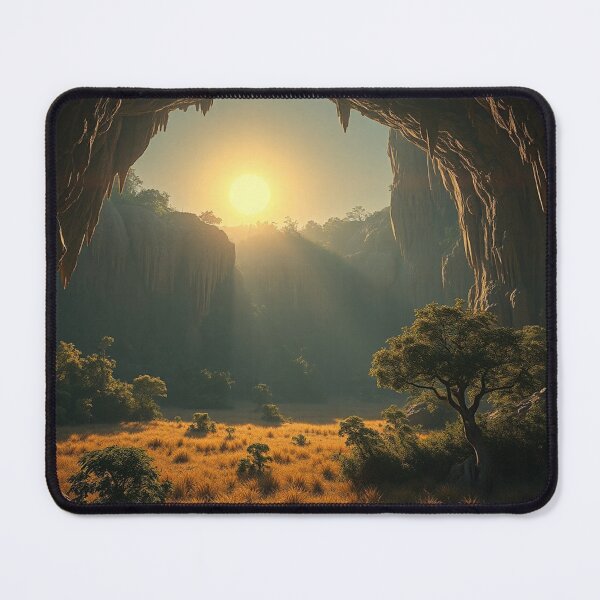 Item preview, Cave Arch Golden Sunburst Landscape designed and sold by IntelliMindDesigns.