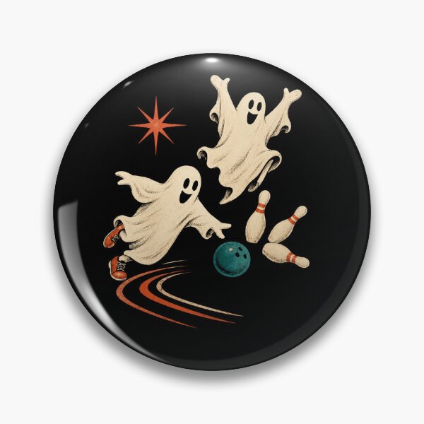 Item preview, Spooky Retro Ghosts Bowling Halloween Night  designed and sold by Moizento.