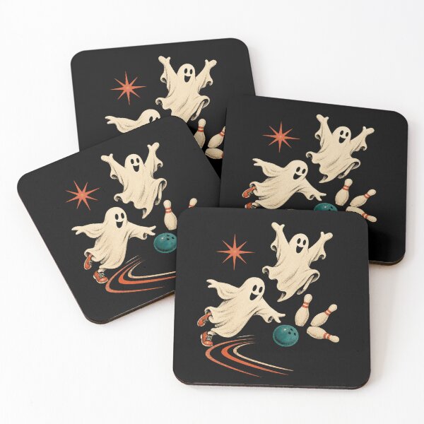 Item preview, Spooky Retro Ghosts Bowling Halloween Night  designed and sold by Moizento.
