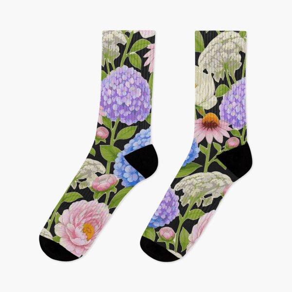 Item preview, Classic American Summer Blooms Artisan Pattern - Hydrangea & Peony Watercolor - Elegant Cottagecore Decor designed and sold by BelievingCreates.