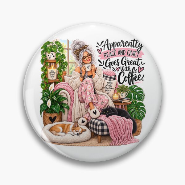 Item preview, Apparently Peace and Quiet Goes Great With Coffee – Funny Empty Nester Mom designed and sold by CottageGardenCo.