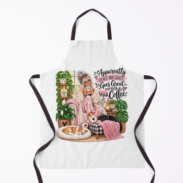 Item preview, Apparently Peace and Quiet Goes Great With Coffee – Funny Empty Nester Mom designed and sold by CottageGardenCo.