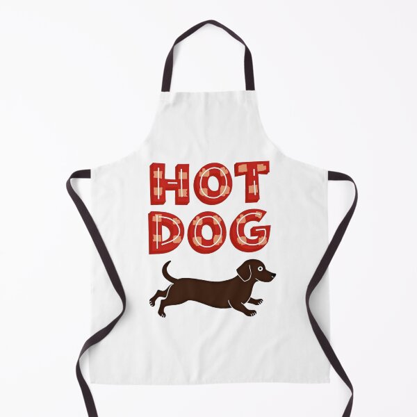 Aperçu de l'œuvre Teckel qui court avec texte hot dog chien saucisse drôle créée et vendue par Prints by Mat.