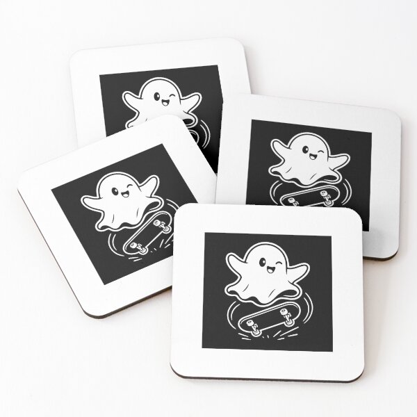 Item preview, Ghost Kickflip Skateboarder – Funny Cute Kawaii Skater designed and sold by SakuraHQ.