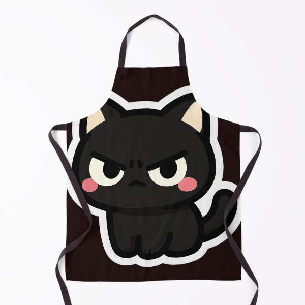 Item preview, Cute Grumpy Black Cat Kawaii Sticker designed and sold by GSideArtStore.