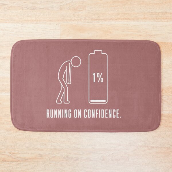 Item preview, Running on Confidence Funny Minimalist Motivation  designed and sold by freshwear design.
