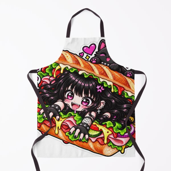 Item preview, Goth Food Gremlin Loves Baguette Sandwiches designed and sold by AnnekeJordaan.