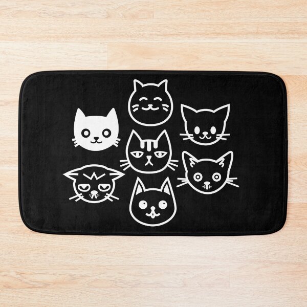Item preview, 7 minimalist cats together, negative designed and sold by yuretzius.