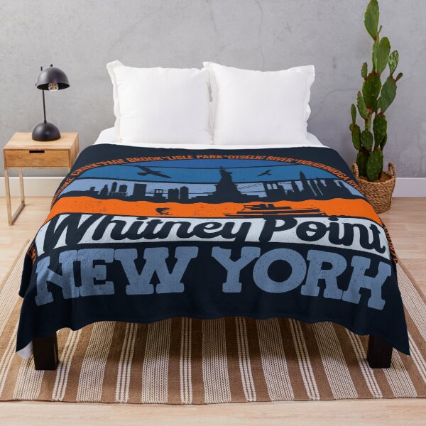 Aperçu de l'œuvre Logo rétro vintage de Whitney Point, coucher de soleil à New York, fierté locale créée et vendue par CRHPOD20.