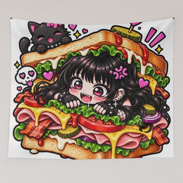 Item preview, Goth Food Gremlin Loves Deli Sandwiches designed and sold by AnnekeJordaan.