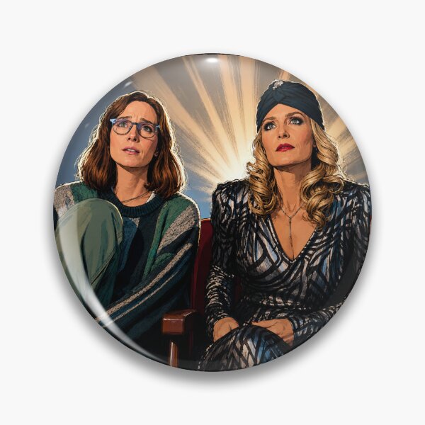 Item preview, Hannah Einbinder and Gillian Anderson in the film Camp Miasma (fan art) designed and sold by PopCultureAndStuff.
