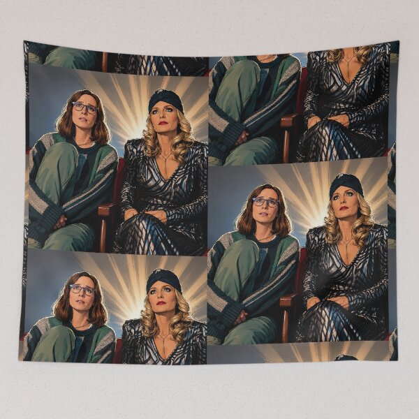 Item preview, Hannah Einbinder and Gillian Anderson in the film Camp Miasma (fan art) designed and sold by PopCultureAndStuff.