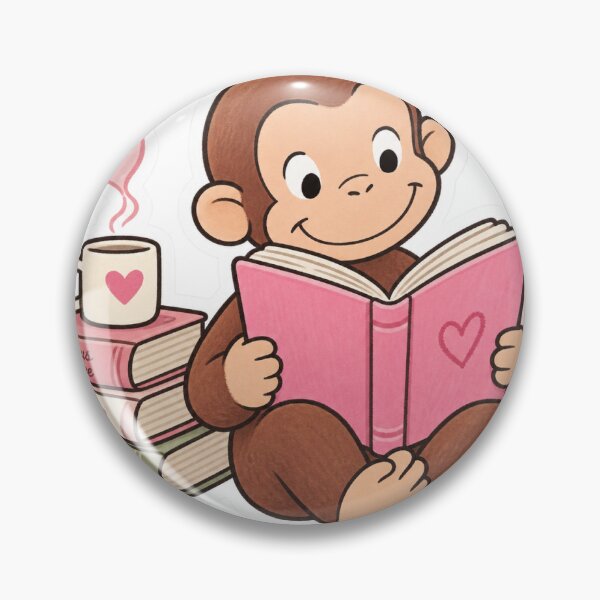 Item preview, Curious George reading  designed and sold by Jadedoodle.