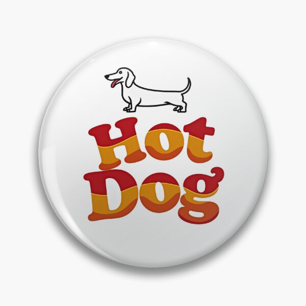 Item preview, Funny dachshund hot dog retro lettering for wiener dog lovers designed and sold by Prints by Mat.