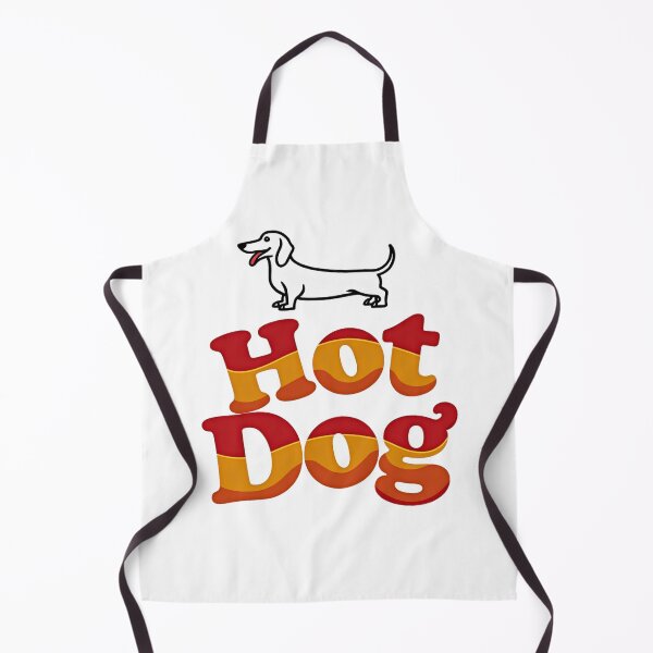 Aperçu de l'œuvre Teckel drôle hot dog lettrage retro pour amoureux des teckels créée et vendue par Prints by Mat.