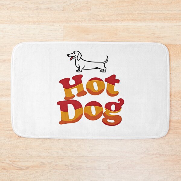 Item preview, Funny dachshund hot dog retro lettering for wiener dog lovers designed and sold by Prints by Mat.