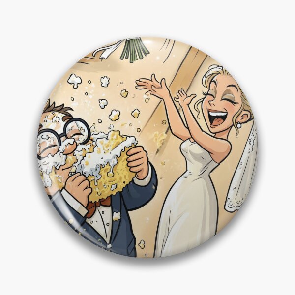 Item preview, Messy Face in Wedding Cake Smash Funny Cartoon Illustration designed and sold by jo-e-basta.