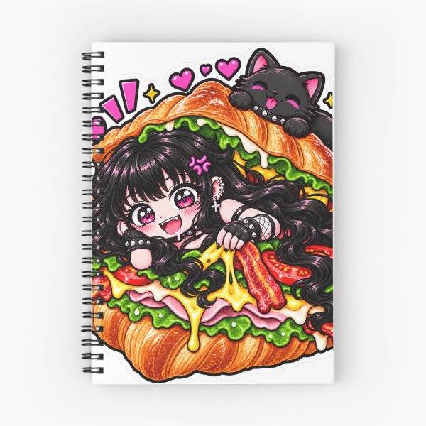 Item preview, Goth Food Gremlin Loves Croissant Sandwiches designed and sold by AnnekeJordaan.