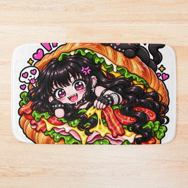 Item preview, Goth Food Gremlin Loves Croissant Sandwiches designed and sold by AnnekeJordaan.