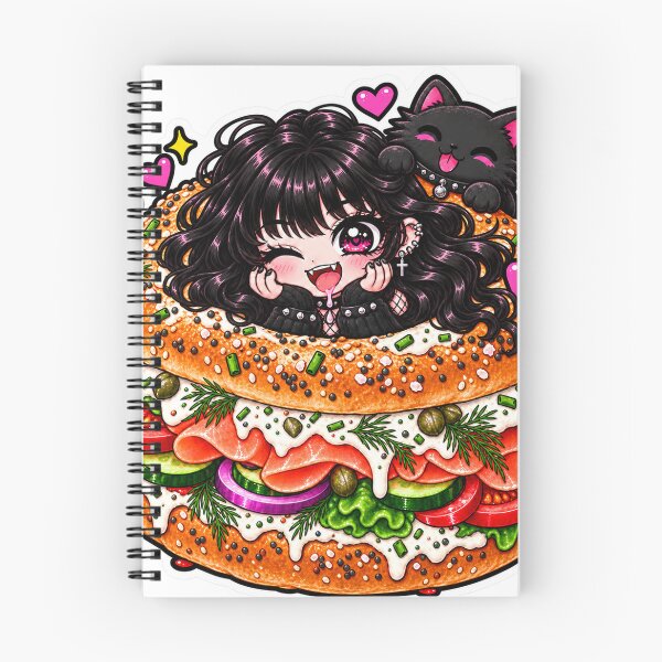 Item preview, Goth Food Gremlin Loves Bagels designed and sold by AnnekeJordaan.