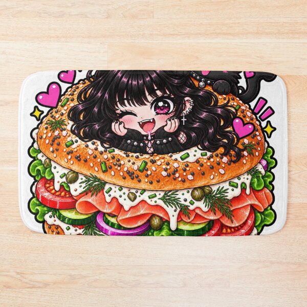 Item preview, Goth Food Gremlin Loves Bagels designed and sold by AnnekeJordaan.