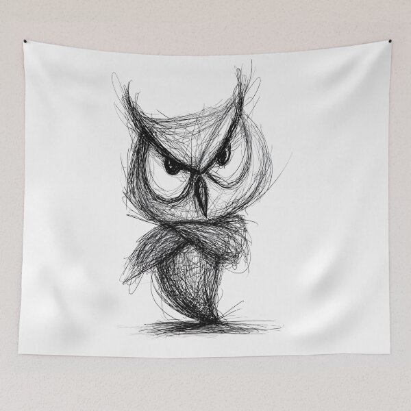 Item preview, Night Owl Doodle designed and sold by BRETT'S ART STUDIO.