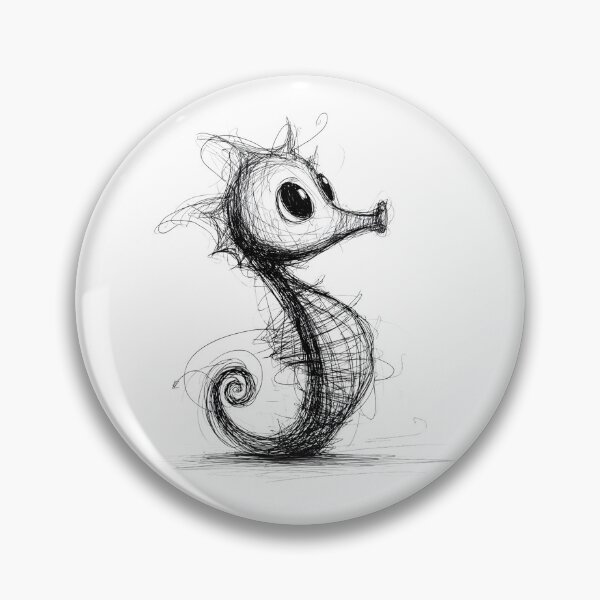Item preview, Seahorse Doodle designed and sold by BRETT'S ART STUDIO.