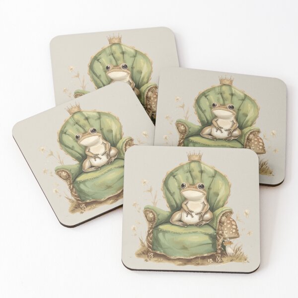 Item preview, The Little Frog Prince on His Throne designed and sold by CoralCactusArt.