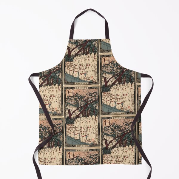 Item preview, Lucky Cats Shrine – Japan Woodblock Print designed and sold by JAPANCE STUDIO.