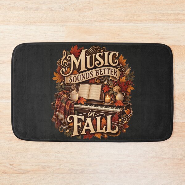 Item preview, Music Sounds Better in Fall – Cozy Autumn Music Lover Design designed and sold by astersgraphics.