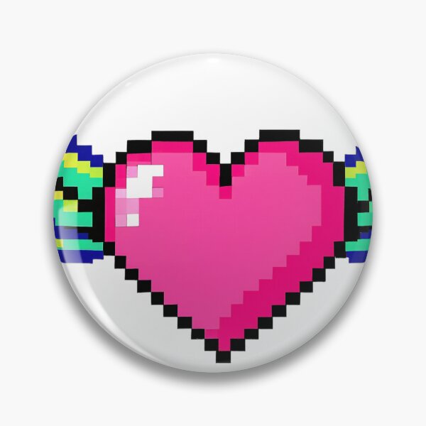 Item preview, Retro Pixel Art Flying Heart With Wings designed and sold by GSideArtStore.