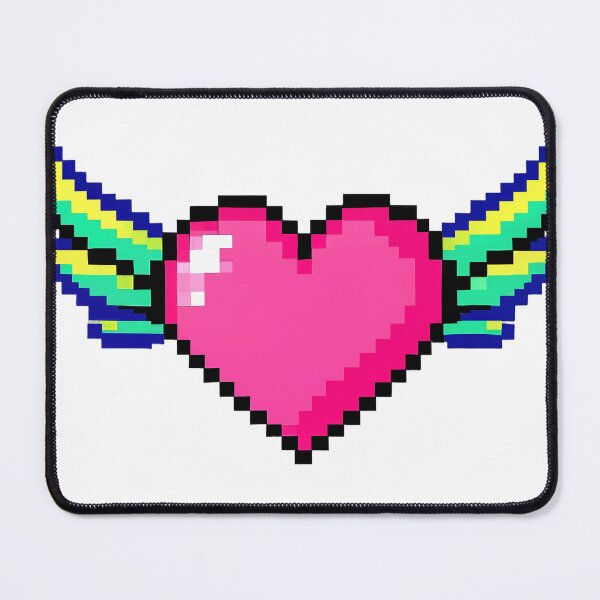 Item preview, Retro Pixel Art Flying Heart With Wings designed and sold by GSideArtStore.