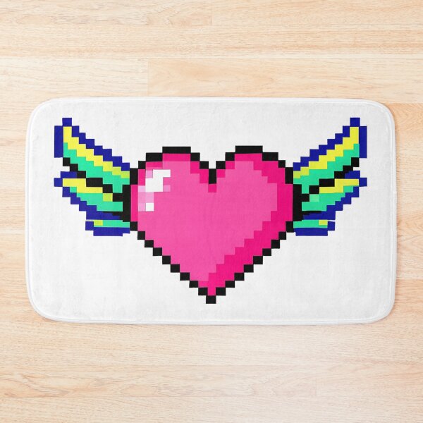 Item preview, Retro Pixel Art Flying Heart With Wings designed and sold by GSideArtStore.