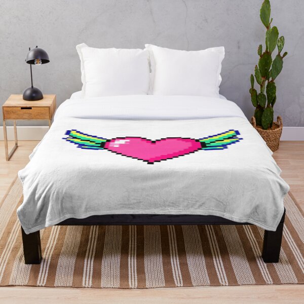 Item preview, Retro Pixel Art Flying Heart With Wings designed and sold by GSideArtStore.