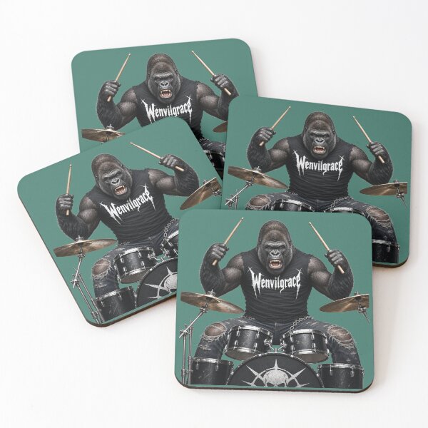 Item preview, Copy of Heavy Metal Gorilla Drummer Gift designed and sold by Wenvilgrace.