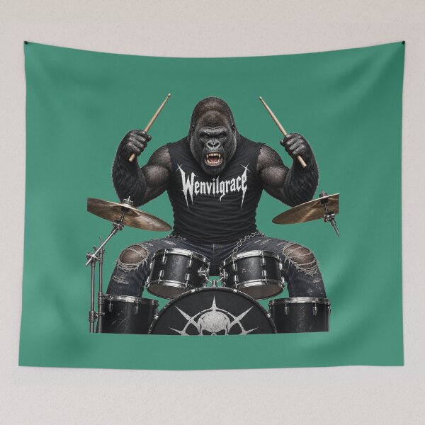 Item preview, Copy of Heavy Metal Gorilla Drummer Gift designed and sold by Wenvilgrace.