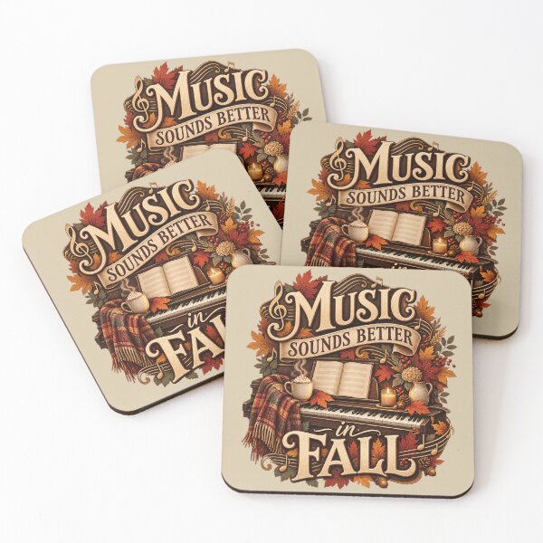 Item preview, Music Sounds Better in Fall – Cozy Autumn Music Lover Design designed and sold by astersgraphics.